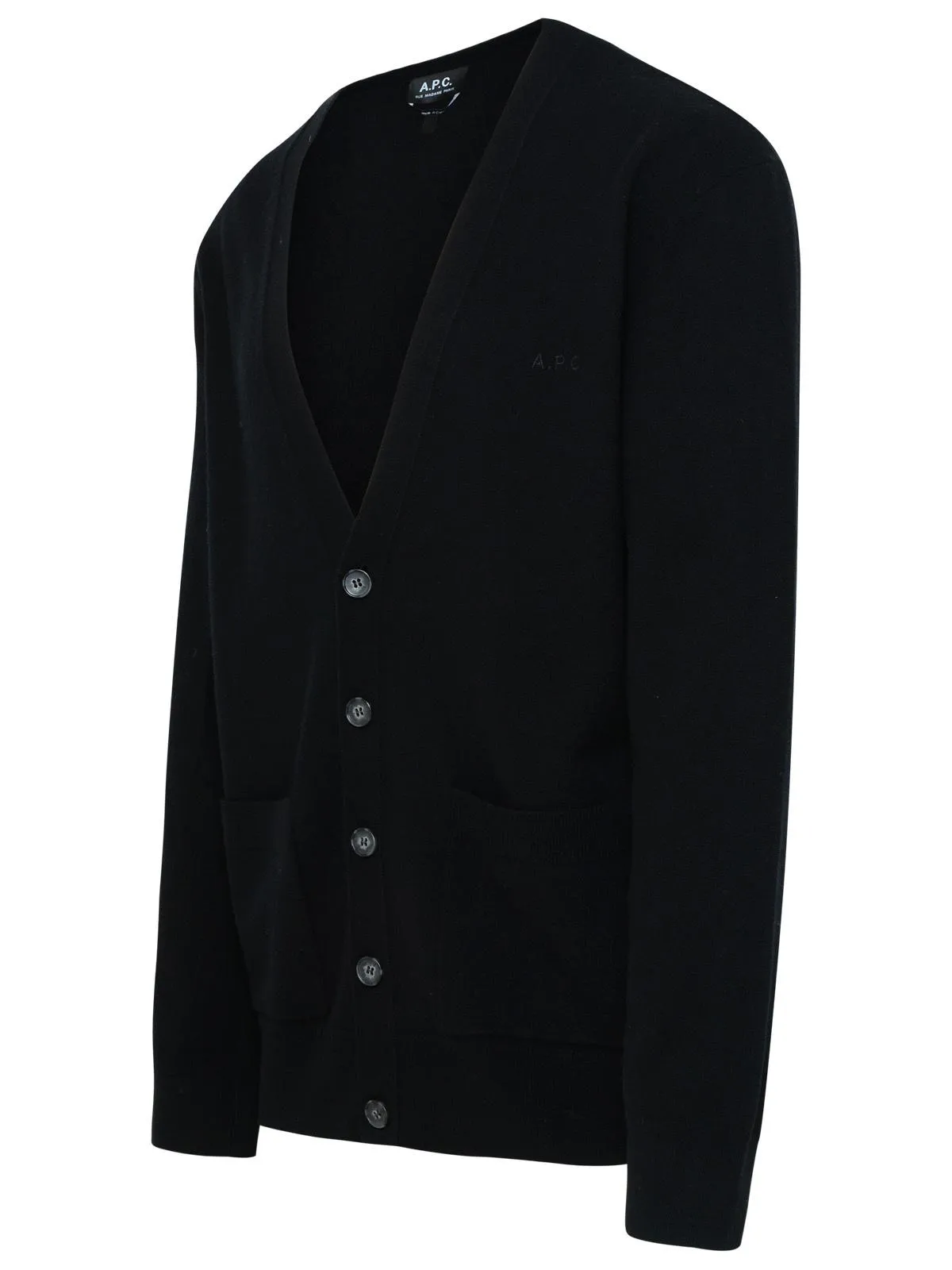 A.P.C. Black Virgin Wool Cardigan