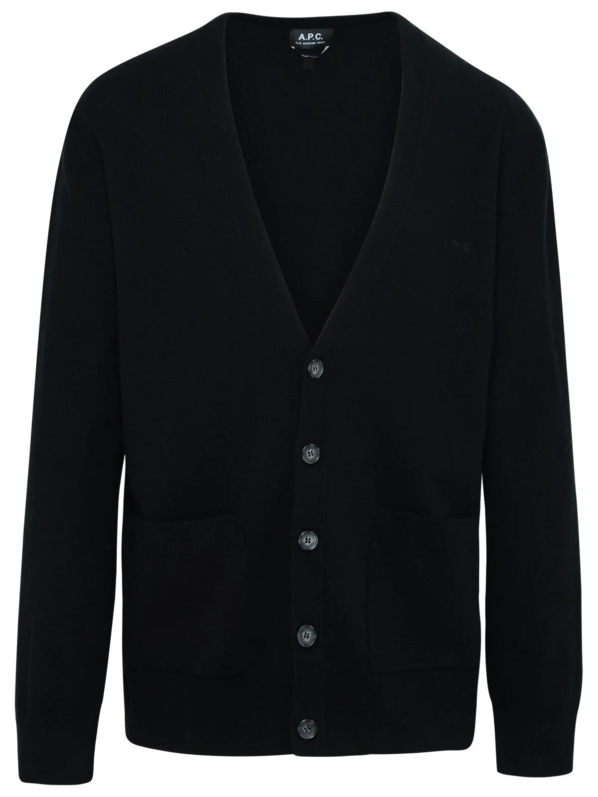 A.P.C. Black Virgin Wool Cardigan