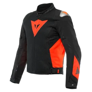 DAINESE ENERGYCA AIR TEX BLACK/FLURO RED TEXTILE JACKET