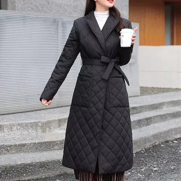 Latest Winter Long Coats for Girls with Adjustable Waist