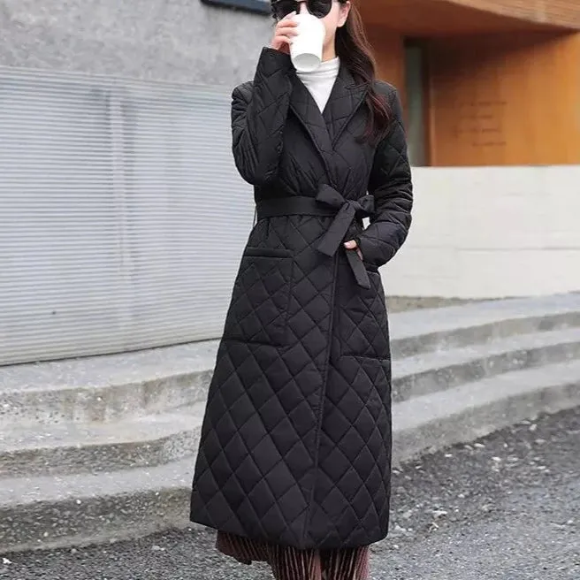 Latest Winter Long Coats for Girls with Adjustable Waist