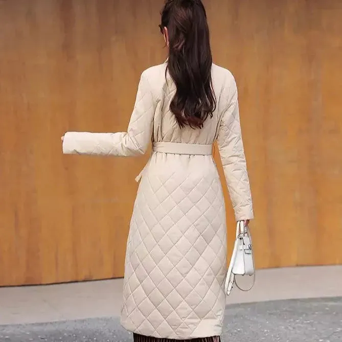 Latest Winter Long Coats for Girls with Adjustable Waist