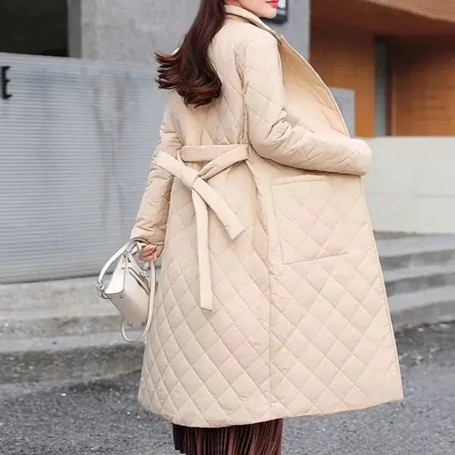Latest Winter Long Coats for Girls with Adjustable Waist