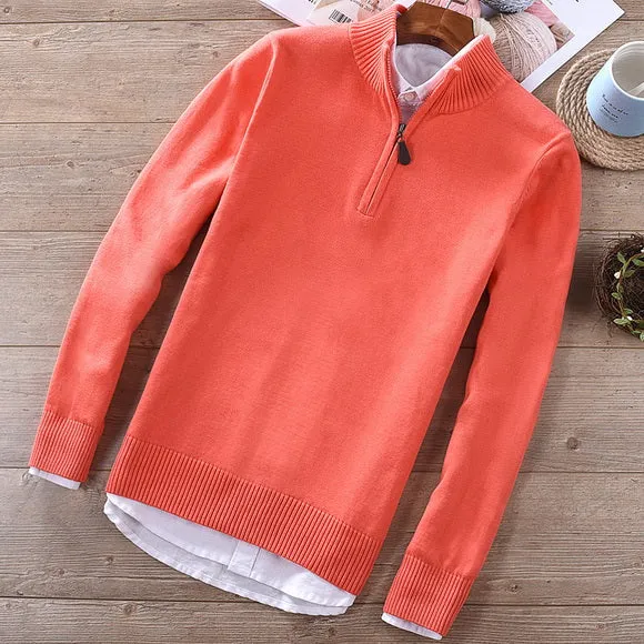 Men's Thin Wool  Sweaters /  Mandarin collar sweaters