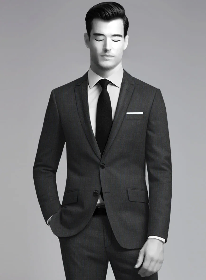 Napolean Abelino Stripe Gray Wool Suit