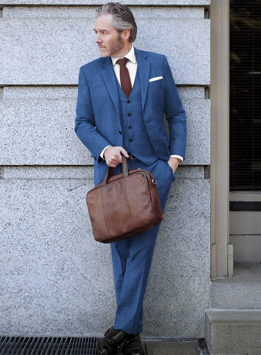 Reda Artic Blue Wool Suit